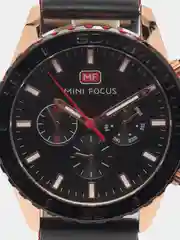 Черный мужские наручные часы Mini Focus MF0007G с хронографом, в подарочной упаковке