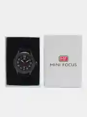 Черный мужские наручные часы Mini Focus MF0166G с календарём, в подарочной упаковке