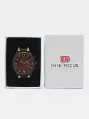 Коричневый наручные часы Mini Focus MF0003G, мужские, с хронографом, в подарочной упаковке
