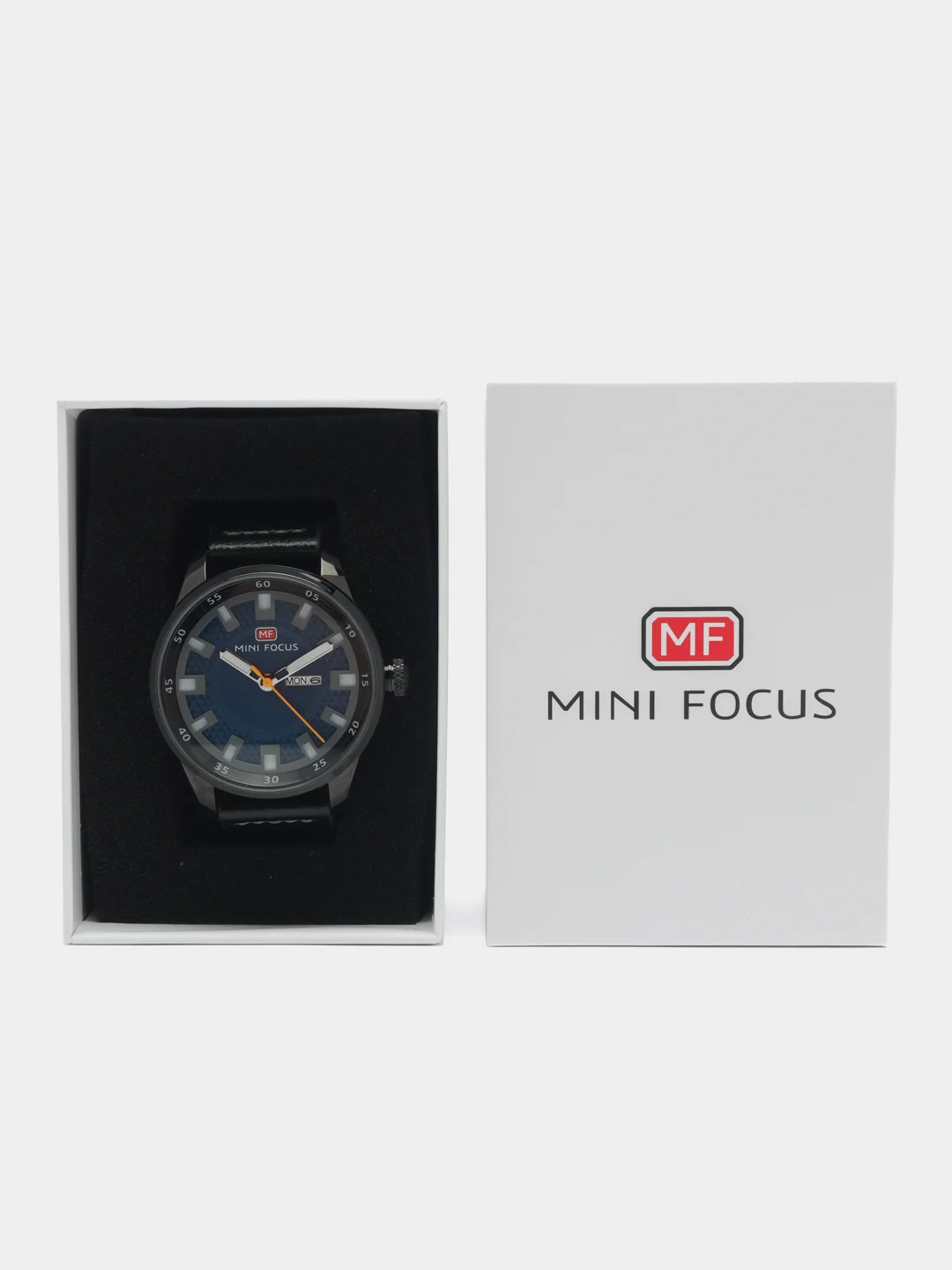 Синий мужские наручные часы Mini Focus MF0027G с календарём, в подарочной упаковке