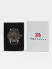 Серый мужские наручные часы Mini Focus MF0026G c календарём, в подарочной упаковке