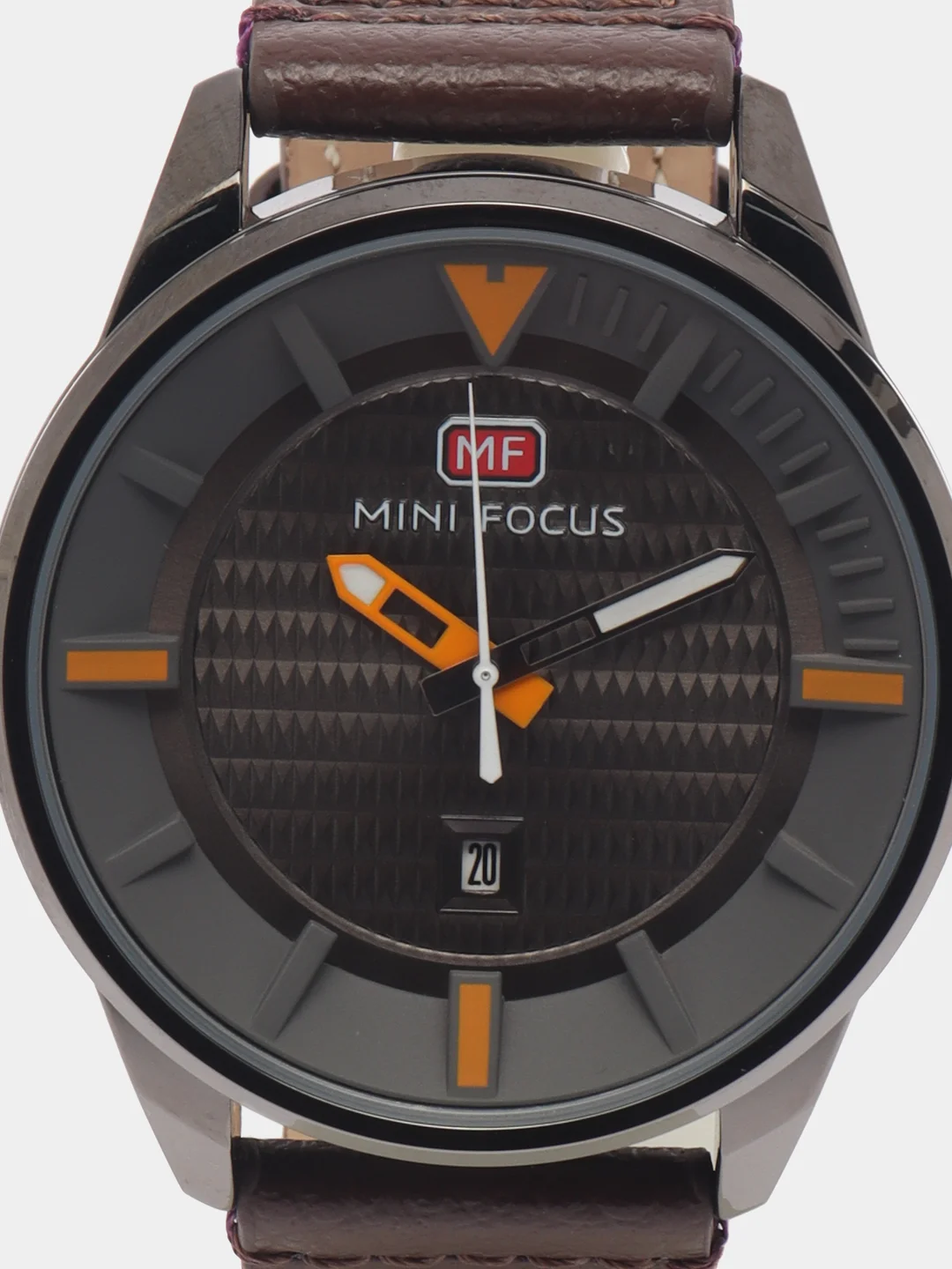 Серый мужские наручные часы Mini Focus MF0026G c календарём, в подарочной упаковке