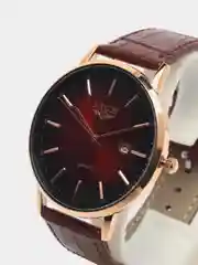 Багровый мужские наручные часы Lige LG1004 c календарём в подарочной упаковке
