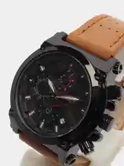 Черный мужские наручные часы Lige LG9856 с хронографом, в подарочной упаковке