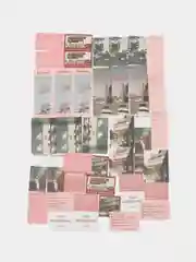 Бордовый стикеры из фильмов, 45 штук (15 х 3 см)