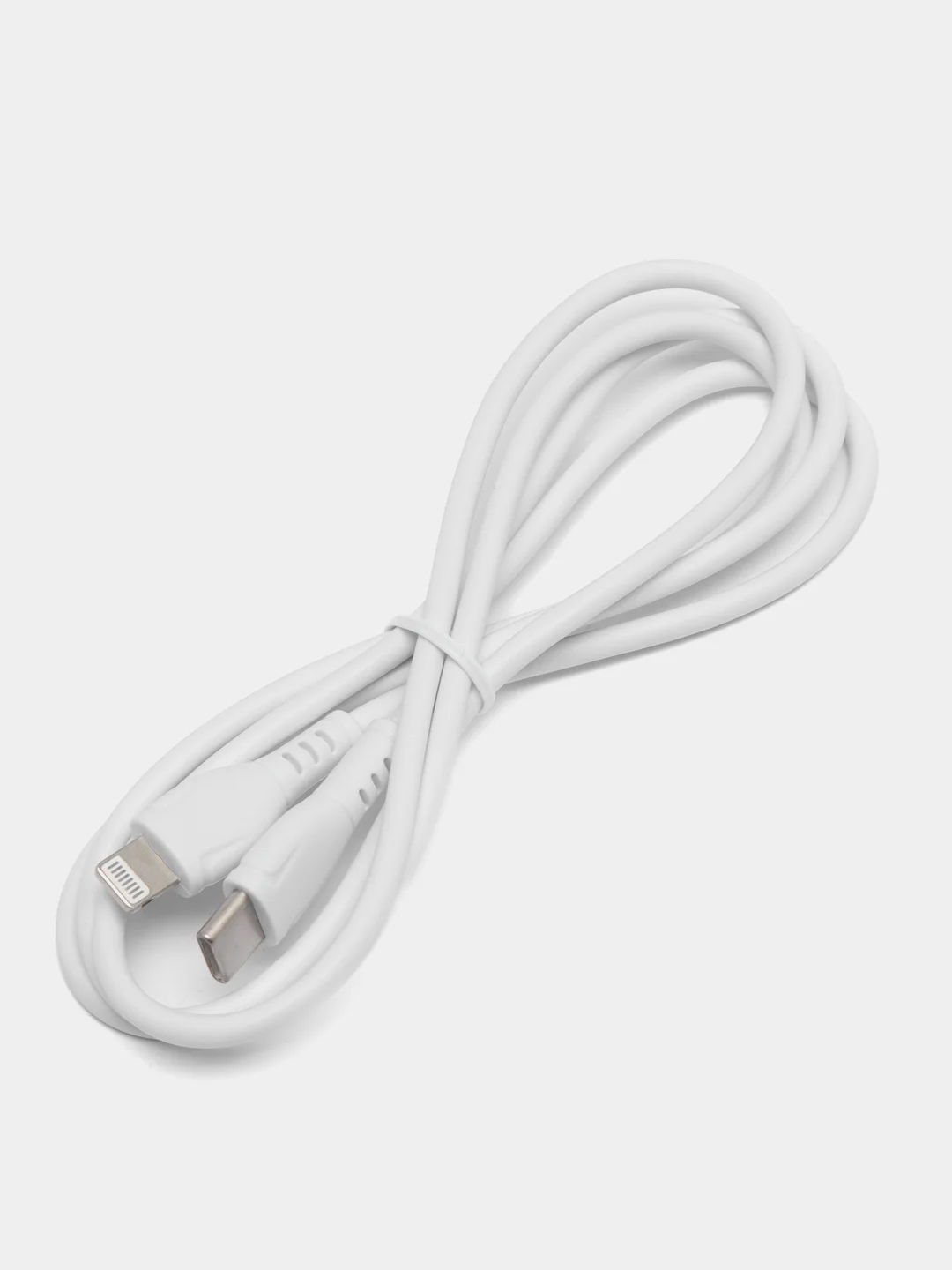 Белый кабель Lightning для зарядки iPhone