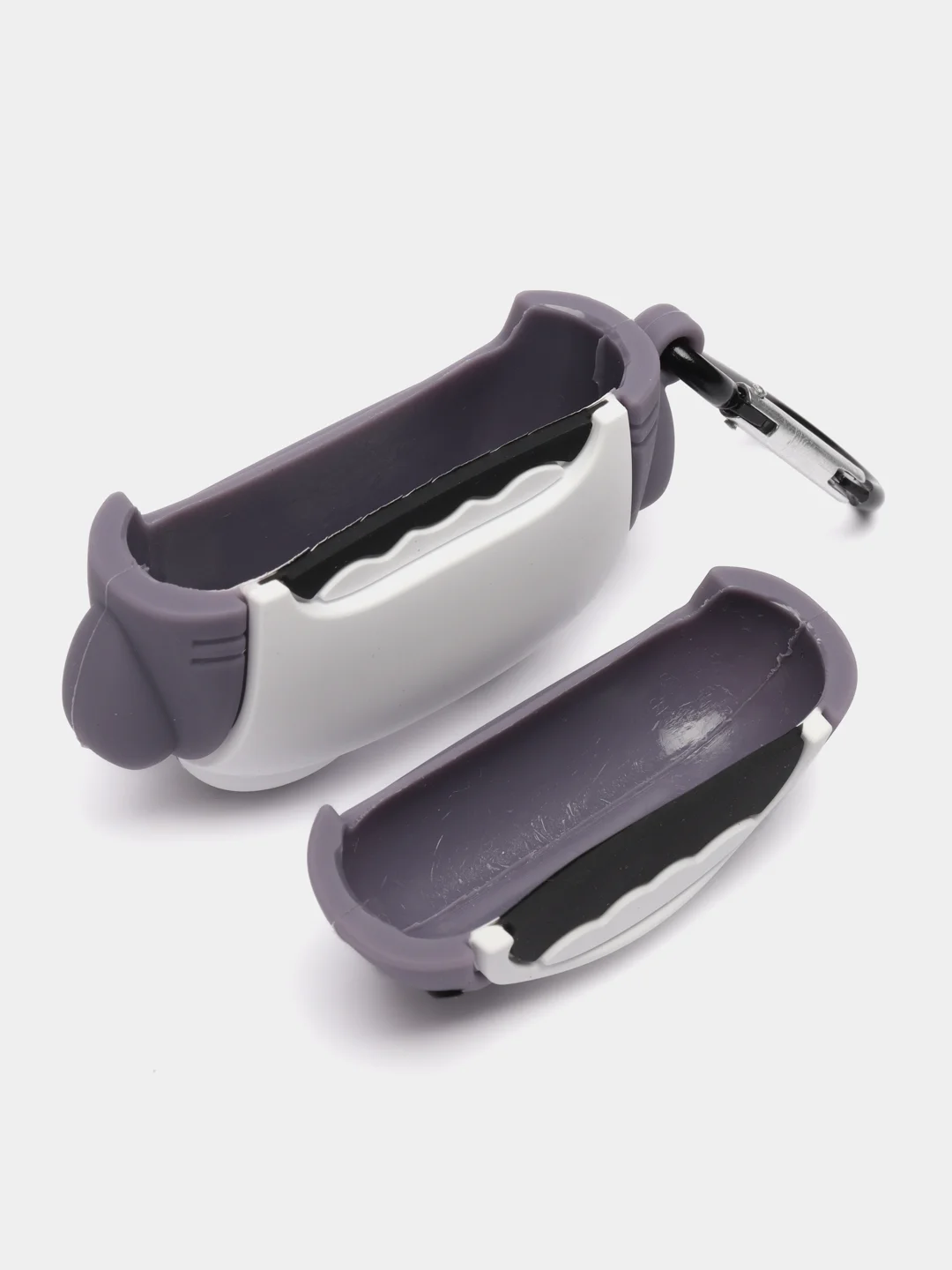 Серый чехол для беспроводных наушников Apple AirPods 1 / 2 / 3 / Pro Аирподс, силиконовый