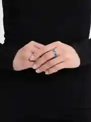 Синий кольцо для девочки с сердечками