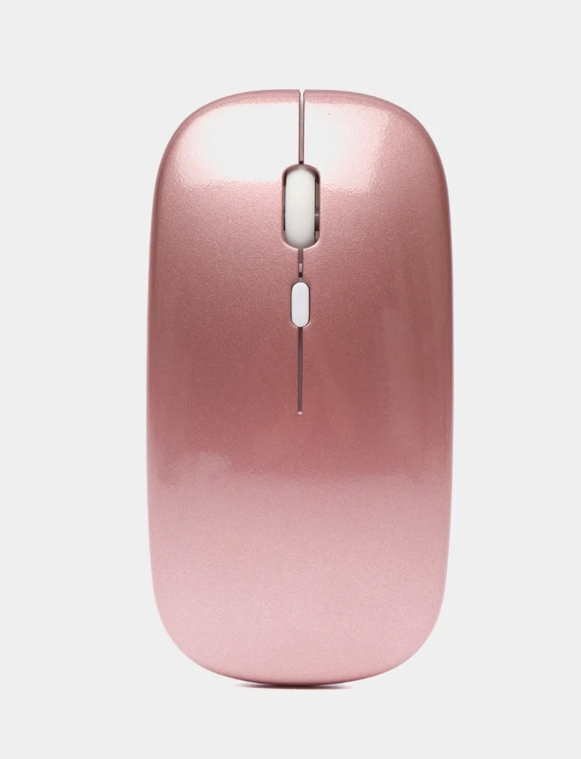 Белый мышь компьютерная , бесшумная, беспроводная, ультратонкая, 2.4 GHz, Bluetooth, USB зарядка