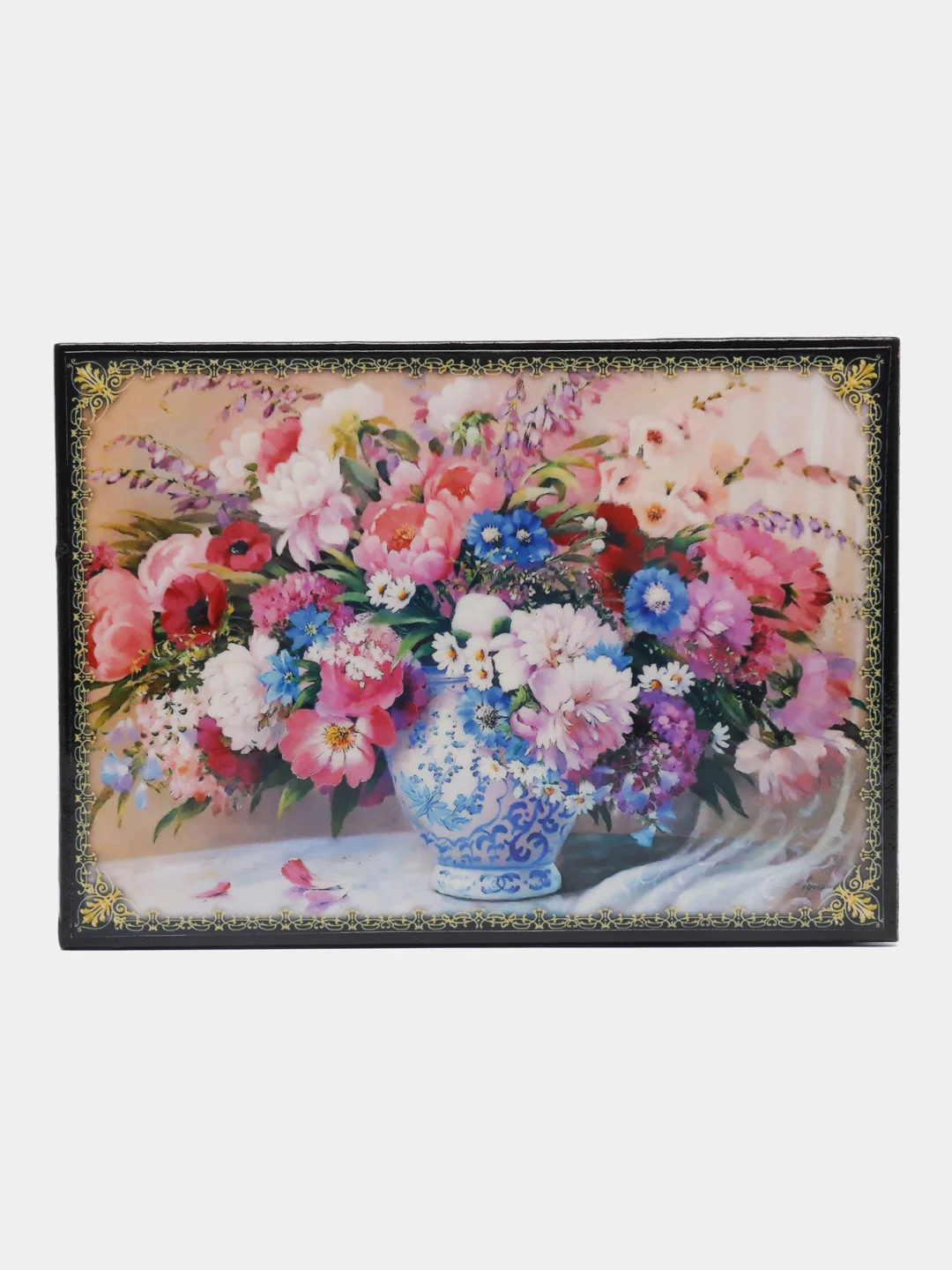 Конфетный шкатулка жостовская роспись,10x14 см