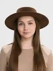 Коричневый женская шляпа