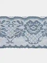 Кружево капроновое, серо-синее, ширина 7,5 см, отрез 1 метр