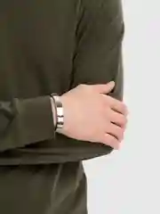 Серебряный браслет из нержавеющей стали, мужской