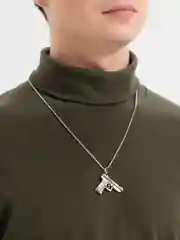 Серебряный цепочка мужская, из нержавеющей стали, с кулоном