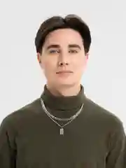 Двойная цепочка из нержавеющей стали, мужская