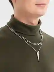 Цепочка из нержавеющей стали, на шею, мужская, женская, 2 в 1