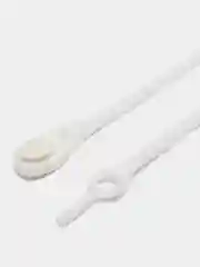 Белый шнурки силиконовые, 2 штуки