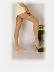 Бежевый колготки  с узором сзади
