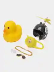 Индиго игрушка "Утка", в очках и шлеме с пропеллером, на руль мотоцикла,велосипеда, самоката,авто
