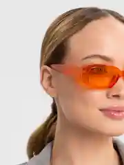 Оранжевый солнцезащитные очки, прямоугольные