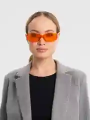 Оранжевый солнцезащитные очки, прямоугольные