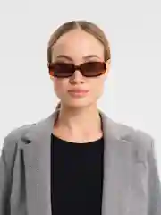 Коричневый солнцезащитные очки, прямоугольные