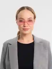 Голубой солнцезащитные очки, прямоугольные