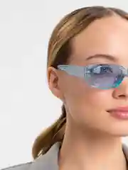 Голубой солнцезащитные очки, прямоугольные