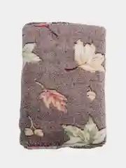 Коричневый плед - покрывало, флис-бамбук 180/200