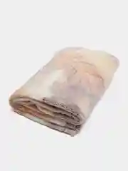 Светло-жёлтый плед - покрывало, флис-бамбук 180/200
