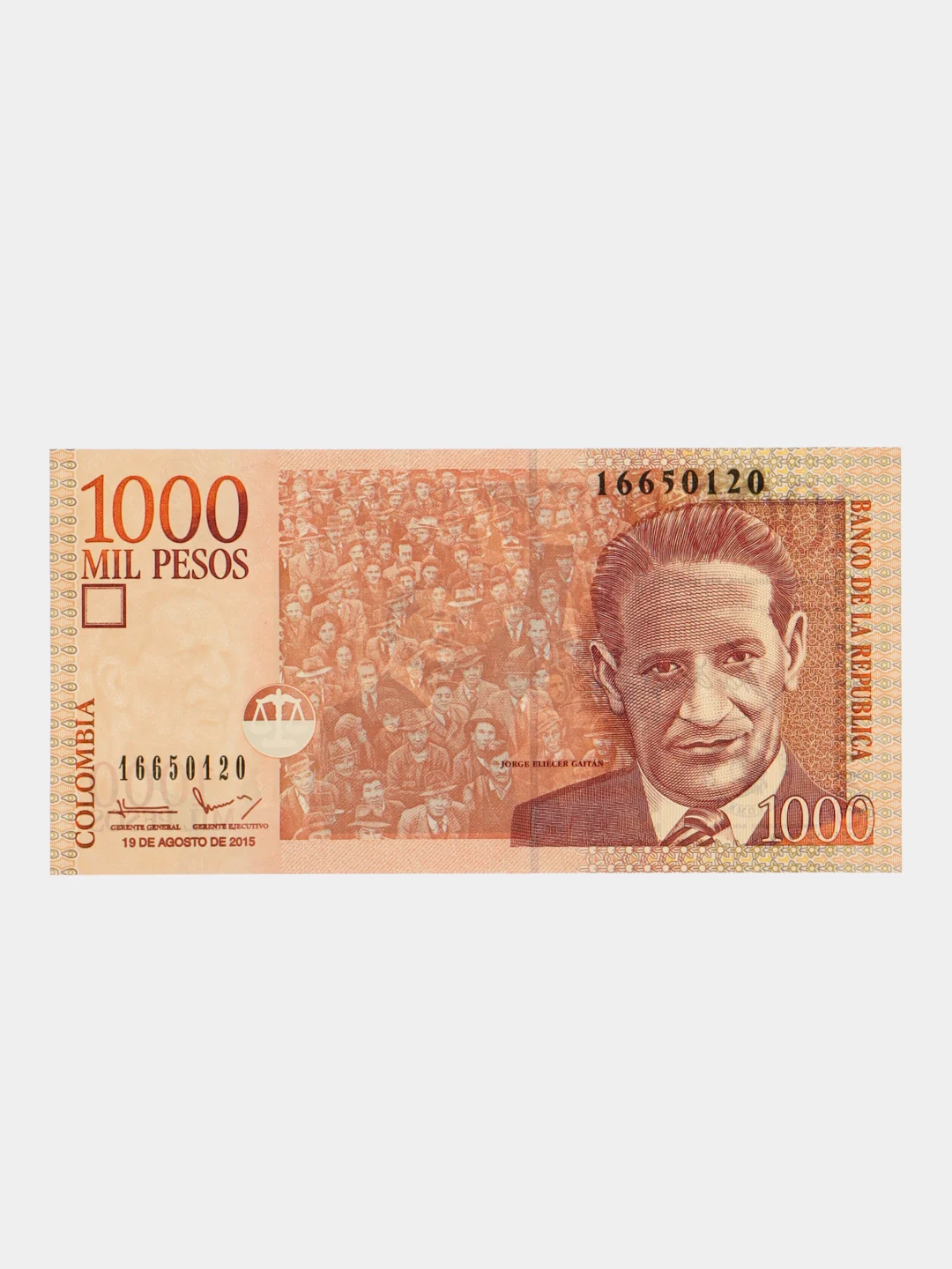 Иностранная купюра 1000 песо, 2015