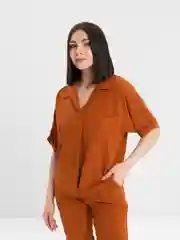 Рыжий женский костюм двойка