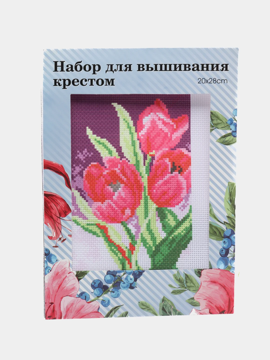 Фуксия вышивка крестом, 20х28