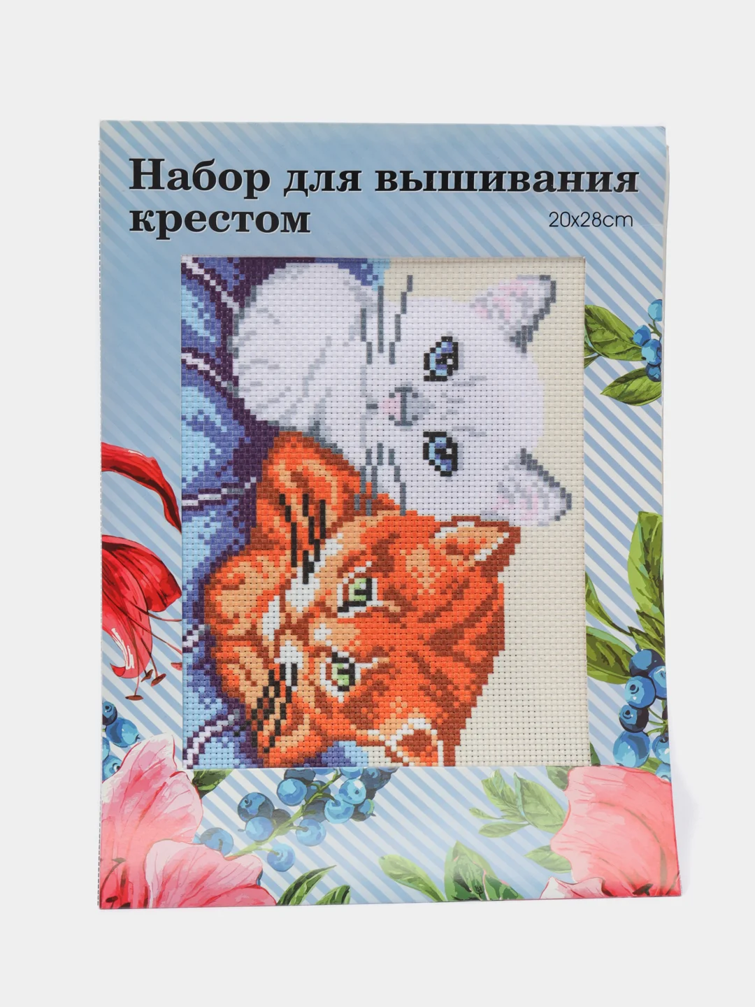 Кремовый вышивка крестом, 20х28