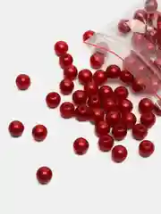 Красный бусины акриловые под жемчуг