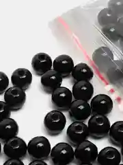 Черный бусины акриловые под жемчуг