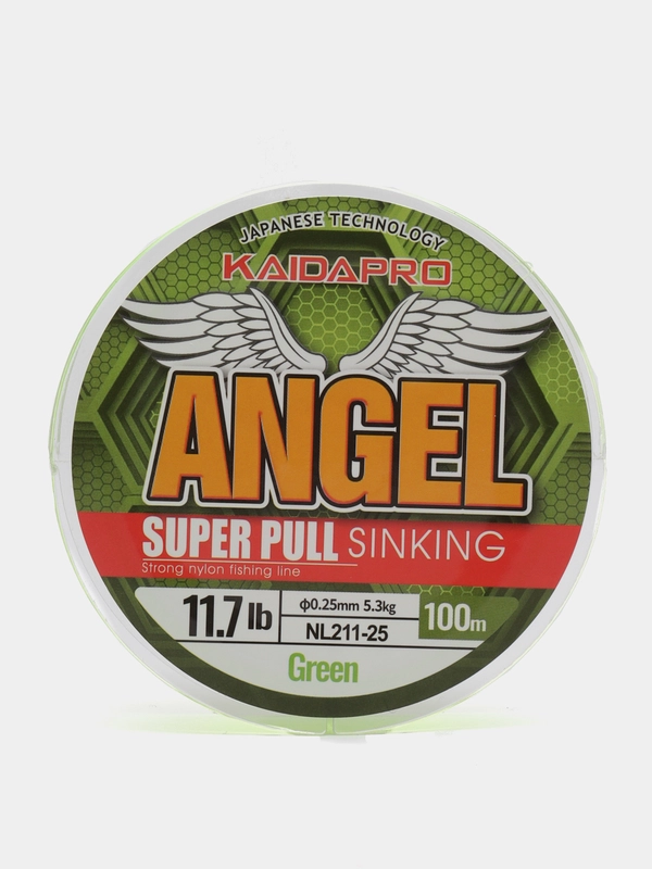 Леска ANGEL KAIDAPRO светло-зеленая 100м  рыболовная, для плетения