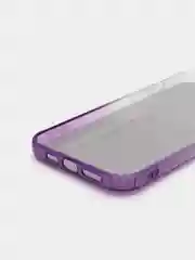 Фиолетовый силиконовый чехол с защитой камеры для iPhone 12 Pro, 13 Pro Max с карманом для карт