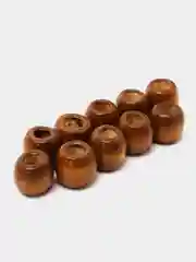 Терракотовый бусины деревянные, окрашенные, 11 х 12 мм, 10 штук