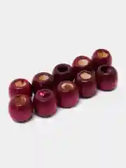Пурпурный бусины деревянные, окрашенные, 11 х 12 мм, 10 штук
