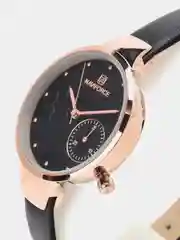 Черный женские наручные часы Naviforce NF5001 в подарочной упаковке