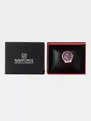 Фиолетовый женские наручные часы Naviforce NF5005 с календарём в подарочной упаковке