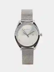 Серебряный женские наручные часы Naviforce NF5015 с календарём в подарочной упаковке
