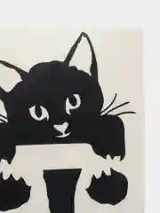 Черный наклейка на выключатель "Кот"