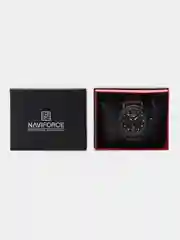 Тёмно-коричневый мужские наручные часы Naviforce NF9122 с календарём, в подарочной упаковке