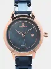 Синий женские наручные часы Naviforce NF5008 с календарём в подарочной упаковке