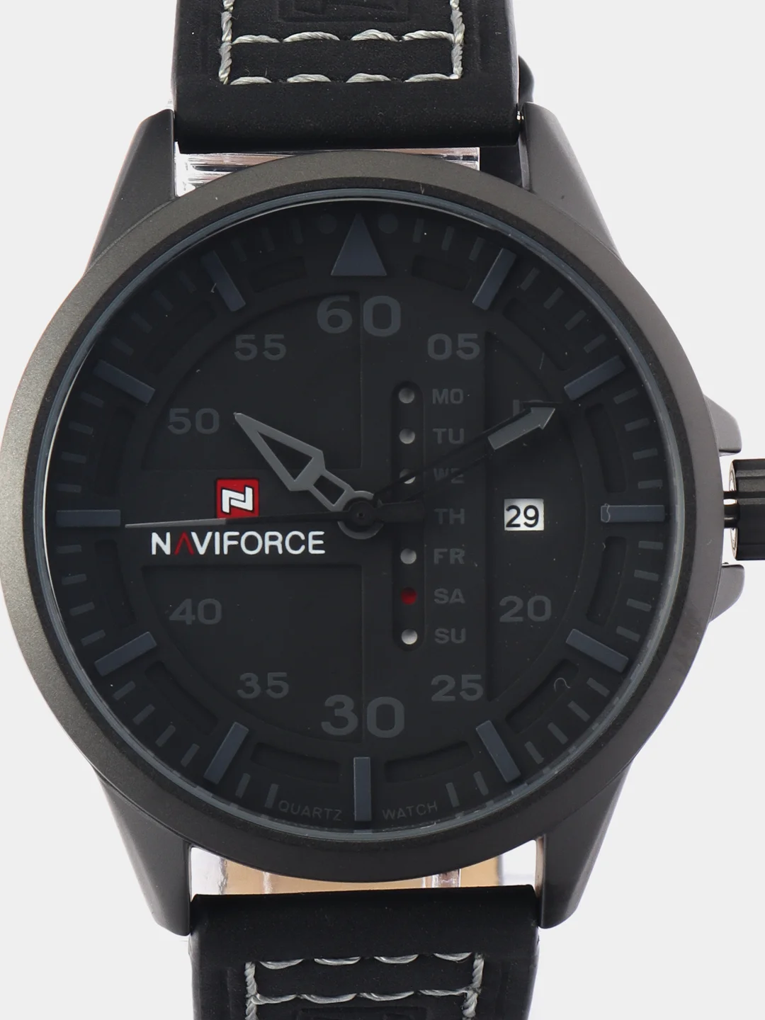 Серый мужские наручные часы Naviforce NF9074 с календарём, в подарочной упаковке