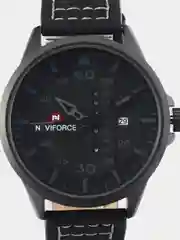 Серый мужские наручные часы Naviforce NF9074 с календарём, в подарочной упаковке