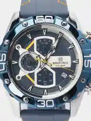Синий мужские наручные часы Naviforce 8018T с хронографом, в подарочной упаковке