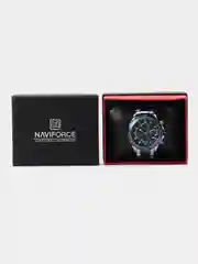Синий мужские наручные часы Naviforce NF8017 с хронографом, в подарочной упаковке